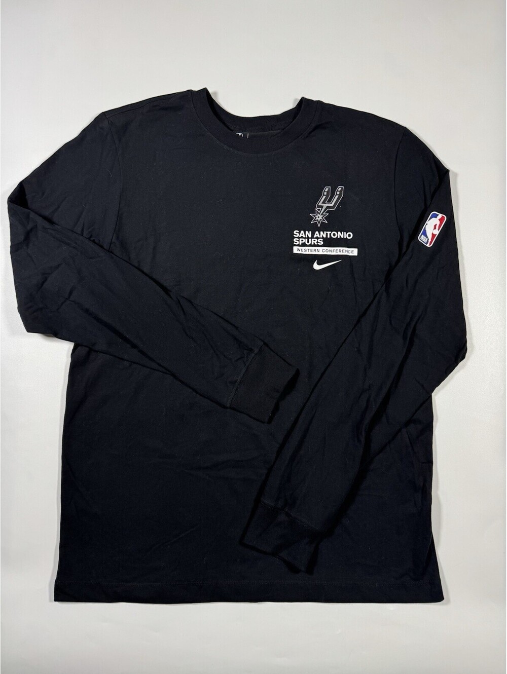 Nike San Antonio Spurs NBA Dri-FIT Long Sleeve Tee Black Men’s Medium